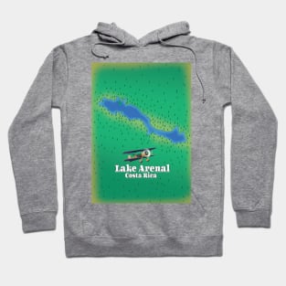 Lake Arenal, Costa Rica Beautiful lake map Hoodie